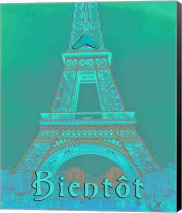 Framed Bientot Eiffel Tower Print
