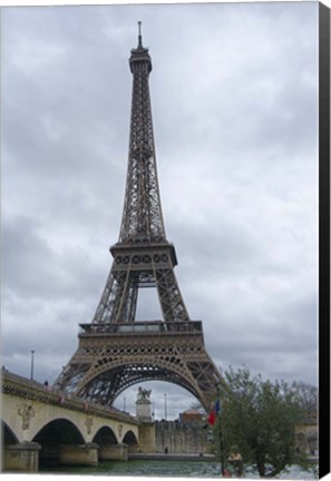 Framed Eiffel Tower and Pont d&#39;Iena Paris Print