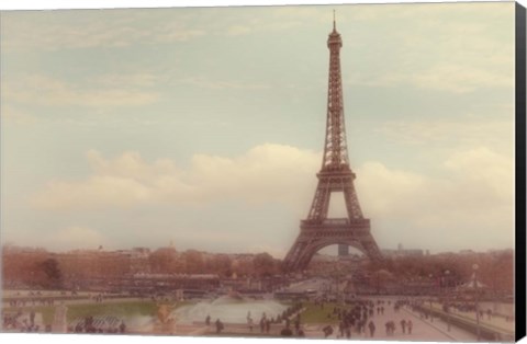 Framed Eiffel Tower behind Jardin du Trocadero Print