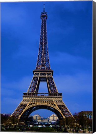 Framed Eiffel Tower Blue Hour Print