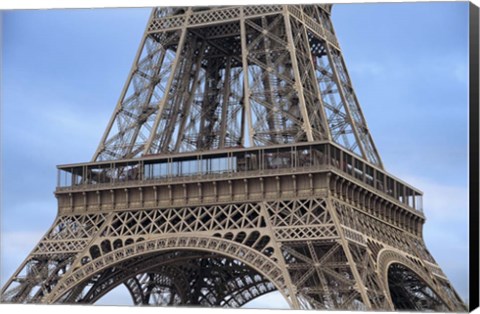 Framed Eiffel Tower First Platform Paris Print