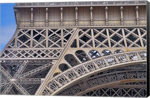 Framed Eiffel Tower HDR Details Paris Print