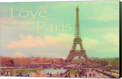 Framed Love Paris Eiffel Tower Print