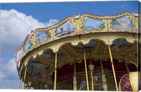Framed Merry-go-round Paris Print