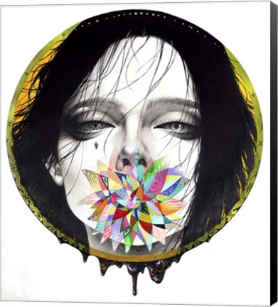 Framed Black Blossom Print