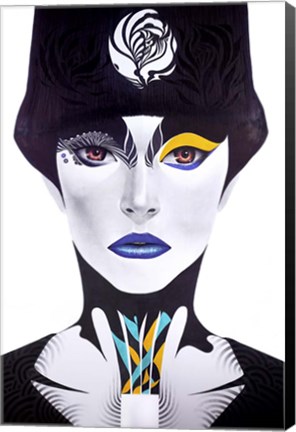 Framed Blue Lip Print