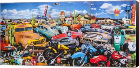 Framed Route 66 Crossroads Print