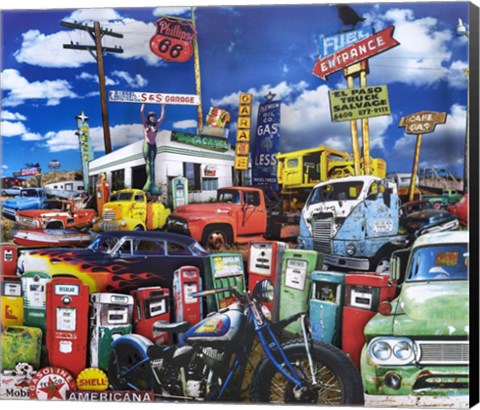 Framed El Paso Truck Salvage Print