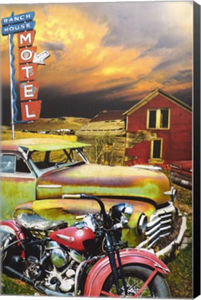 Framed Ranch House Motel Print