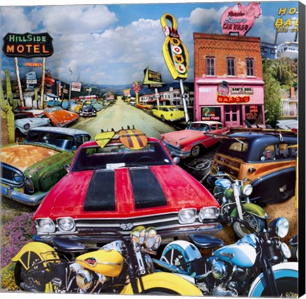 Framed Pacific Paradise Motel 1 Print