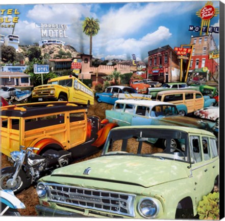 Framed Pacific Paradise Motel 2 Print