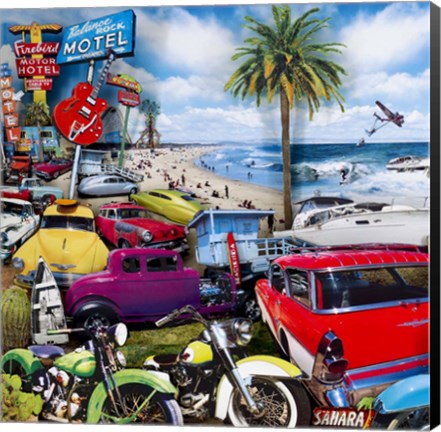 Framed Surfside Motor Court 1 Print