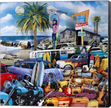 Framed Surfside Motor Court 2 Print