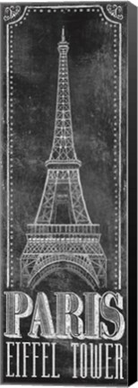 Framed Chalkboard - Eiffel Tower 2 Print