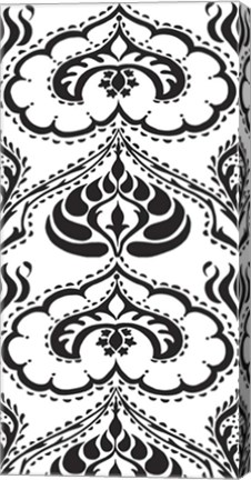 Framed B&amp;W Arabesque Panels II Print