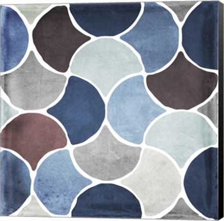 Framed Moroccan Blues II Print