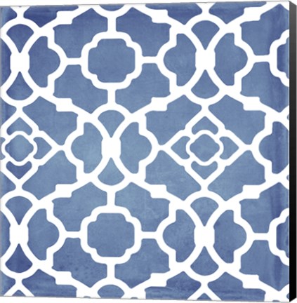 Framed Moroccan Blues III Print