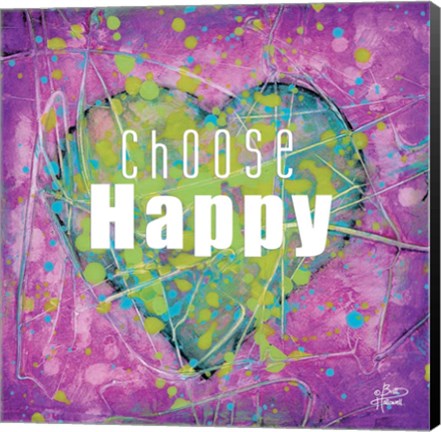 Framed Choose Happy Print