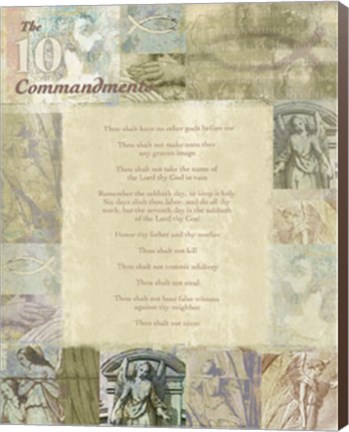 Framed Ten Commandments Print