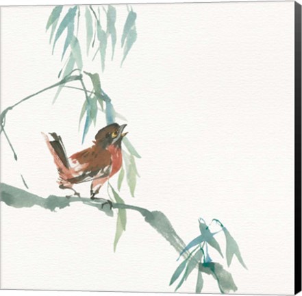 Framed Russet Sparrow Print