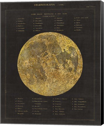 Framed Astronomical Chart I Print