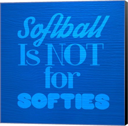 Framed Softball is Not for Softies - Blue Print