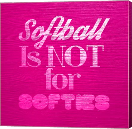 Framed Softball is Not for Softies - Pink Print