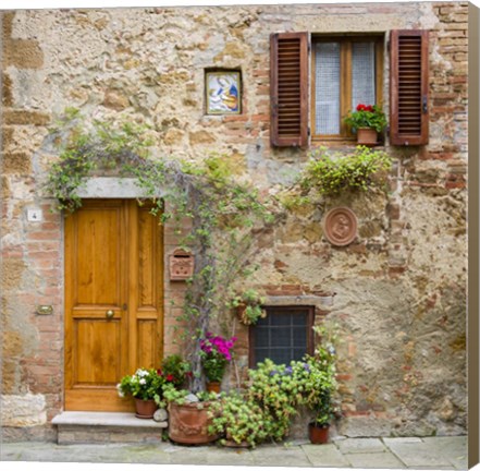 Framed Pienza Facade #2 Print