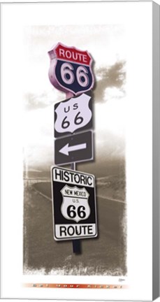 Framed Signs of Route 66 I Print