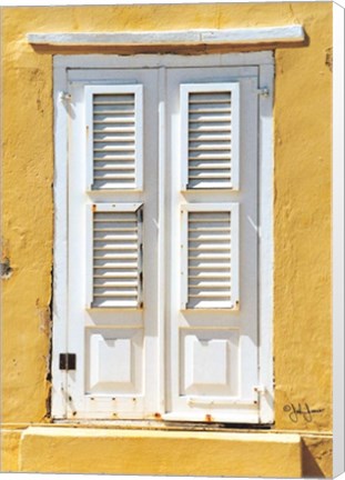 Framed Beach House Shutters Print