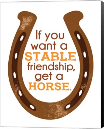 Framed Horseshoe Quote 1 Print