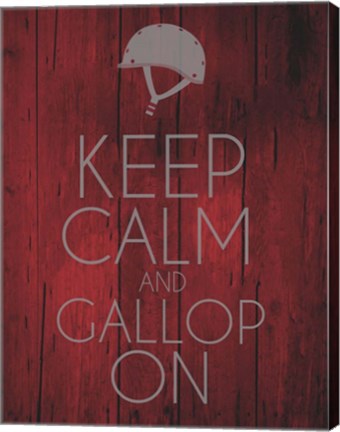 Framed Keep Calm and Gallop On - Red Print