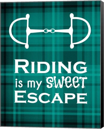 Framed Riding is My Sweet Escape - Green Print