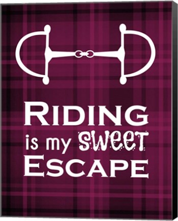 Framed Riding is My Sweet Escape - Red Print