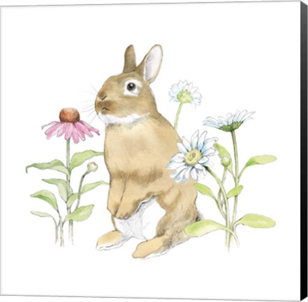 Framed Wildflower Bunnies IV Print