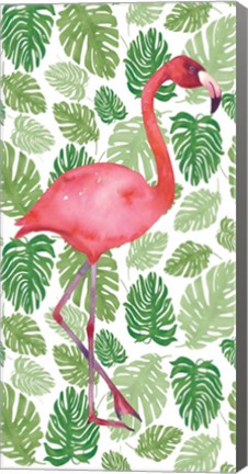 Framed Tropical Flamingo I Print