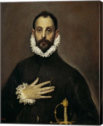 Framed Nobleman with his Hand on his Chest, c. 1577-1584 Print