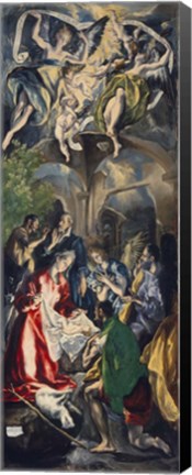 Framed Adoration of the Shepherds (vertical panel) Print