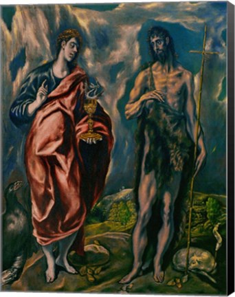 Framed Saints John the Baptist (left) and John the Evanglist (right) Print