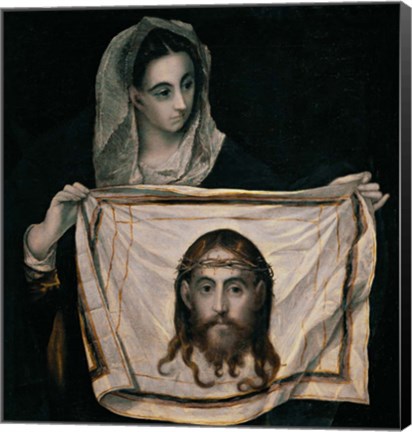 Framed Saint Veronica with the Sudarium Print