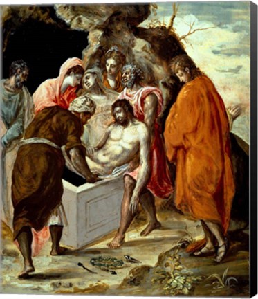 Framed Entombment of Christ Print