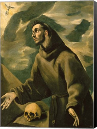 Framed Saint Francis Receives the Stigmata Print