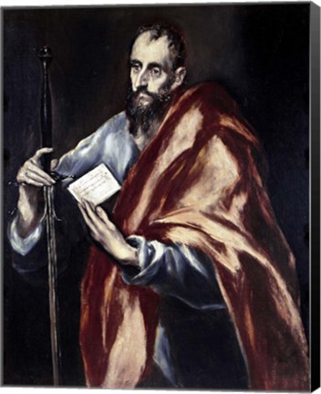 Framed Apostle Saint Paul, 1602-05 Print