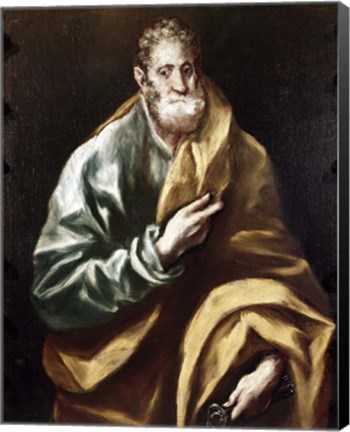 Framed Apostle Saint Peter, 1602-05 Print