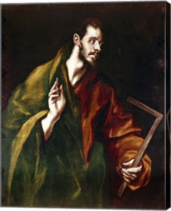 Framed Apostle Saint Thomas, 1602-05 Print