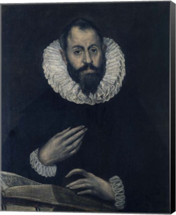 Framed Portrait of Alonso de Herrera 1595-1605 Print