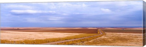 Framed Endless Wheat Fields, Montana Print