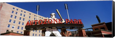 Framed Low angle view of a baseball stadium, Autozone Park, Memphis, Tennessee, USA Print