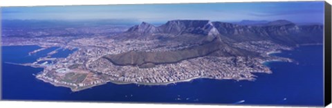 Framed Aerial View of Cape Town, South Africa Print