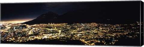 Framed Cape Town at Night,  South Africa Print